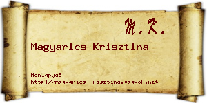 Magyarics Krisztina névjegykártya